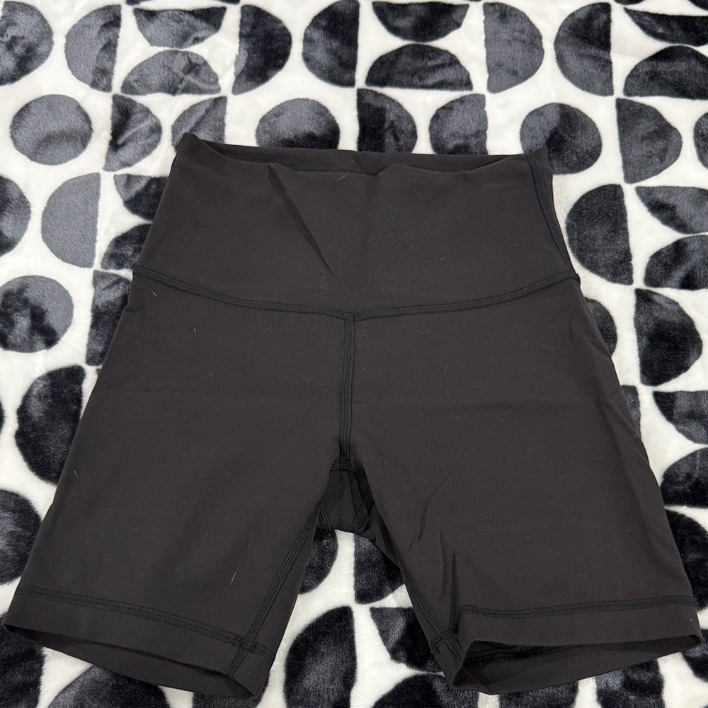 Lululemon Wonder Under Black High-Waisted Bike Shorts